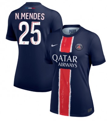 Paris Saint-Germain Nuno Mendes #25 Hemmatröja Kvinnor 2024-25 Kortärmad